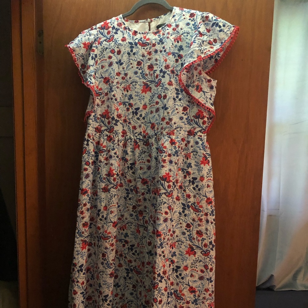 NWOT Ann Taylor petite floral ruffle sleeve maxi dress
